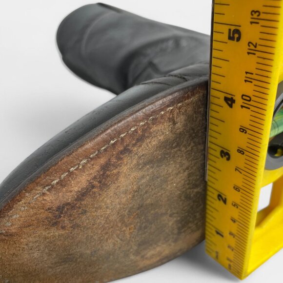 Justin Boots 7.5 E Men's Gray Leather Western Roper Riding Cowboy Work Biker - Picture 13 of 14